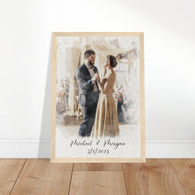 Load image into Gallery viewer, Custom Couple Portrait - Photo + Names