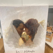 Load image into Gallery viewer, Custom Couple Portrait - Photo + Names