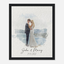 Load image into Gallery viewer, Custom Wedding Portrait - Photo + Names
